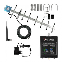 Комплект VEGATEL VT-900E-kit (LED) усилитель сигнала сотовой связи GSM и интернета 3G для дачи