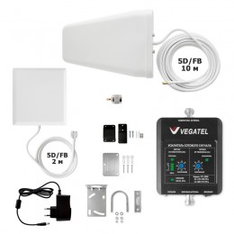 Комплект VEGATEL VT1-900E-kit (дом, LED) усилитель сигнала сотовой связи GSM и интернета 3G для дома
