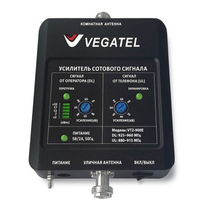 Репитер GSM VEGATEL VT2-900E (LED) сотовой связи
