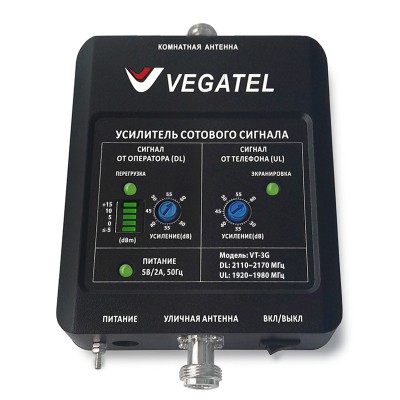 Репитер VEGATEL VT-3G (LED) для усиления сигнала 3G