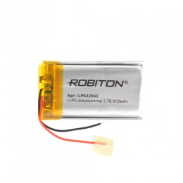 Аккумулятор ROBITON 3.7V 800мА LP602945 Li-Po с защитой