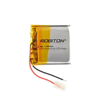 Аккумулятор ROBITON 3.7V 500мА LP603030 Li-Po с защитой