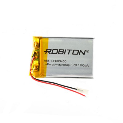 Аккумулятор ROBITON 3.7V 1100мА LP603450 Li-Po с защитой