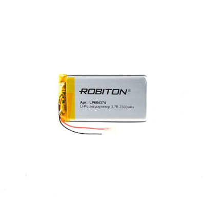 Аккумулятор ROBITON 3.7V 2300мА LP604374 Li-Po с защитой