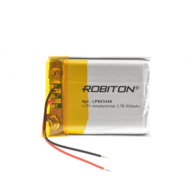 Аккумулятор ROBITON 3.7V 900мА LP683440 Li-Po с защитой