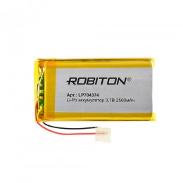Аккумулятор ROBITON 3.7V 2500мА LP704374 Li-Po с защитой