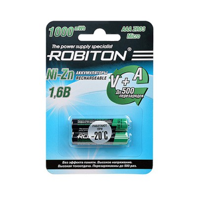 Аккумулятор ROBITON 1.6V 550mA Ni-Zn AAA