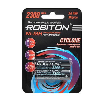 Аккумулятор ROBITON Cyclone 1.2V 2300mA LSD Ni-MH AA